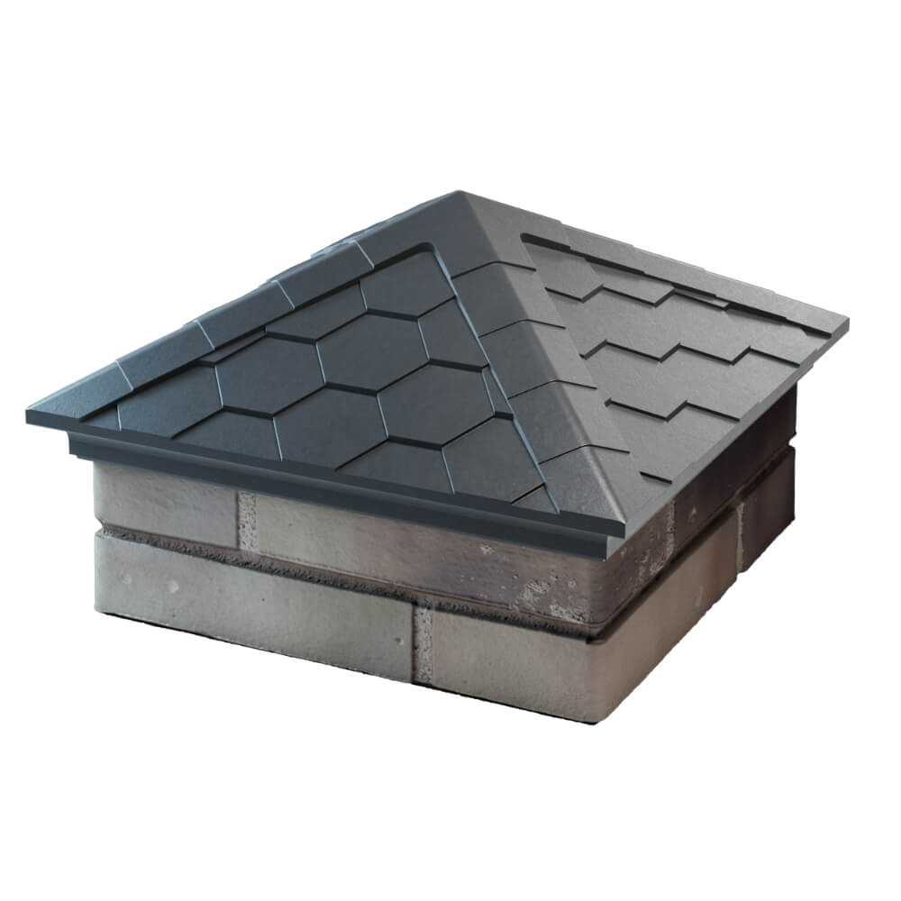 Колпак Zking Эверест Серый на столб 1.5х1.5 кирпича (390х390мм) в Киржаче фото