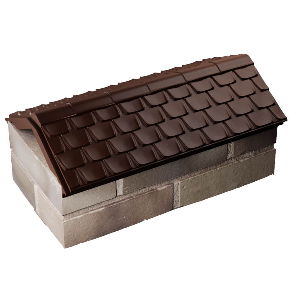 Парапет Zking Эльбрус Коричневый с посадкой на 1 кирпич (255мм) в Киржаче фото