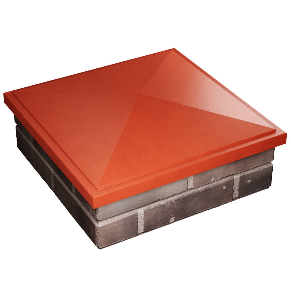 Колпак Zking БонаМоно Красный на столб 2х2 кирпича (515х515, 530х530мм) в Киржаче фото