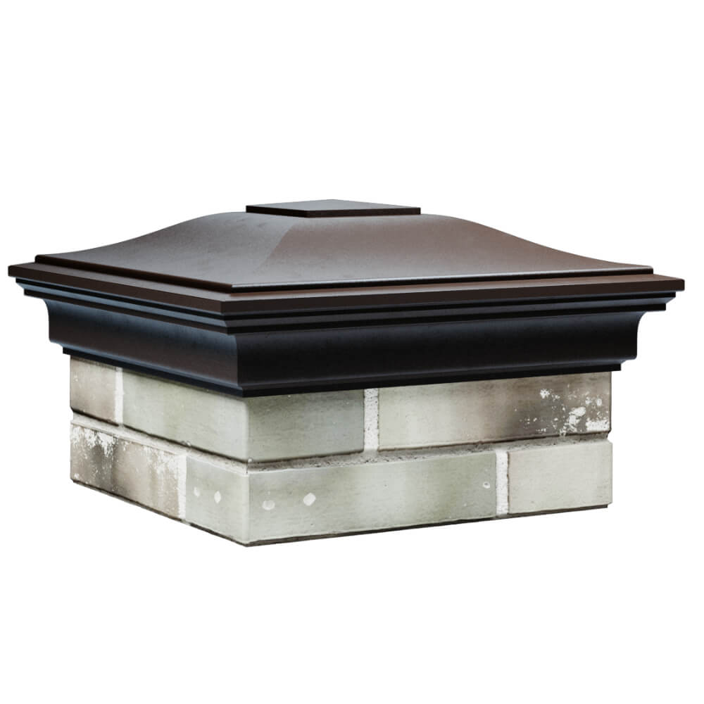 Колпак Zking Монблан Коричневый на столб 1.5х1.5 кирпича (385х385мм) в Киржаче фото