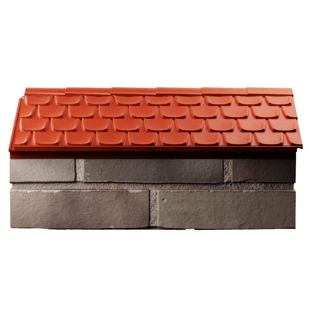 Парапет Zking Эльбрус Красный с посадкой на 1 кирпич (255мм) в Киржаче фото