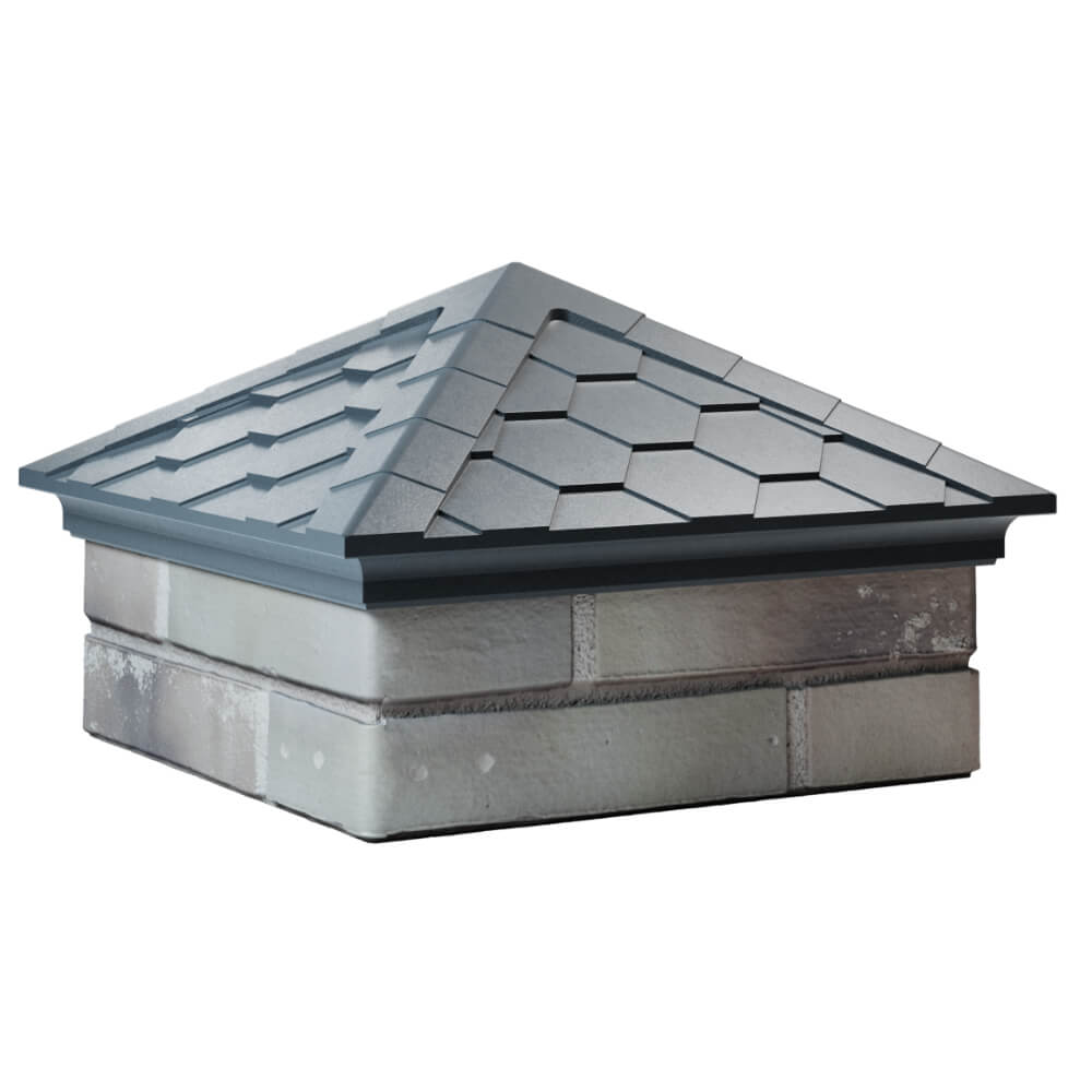 Колпак Zking Эверест Серый на столб 1.5х1.5 кирпича (390х390мм) в Киржаче фото