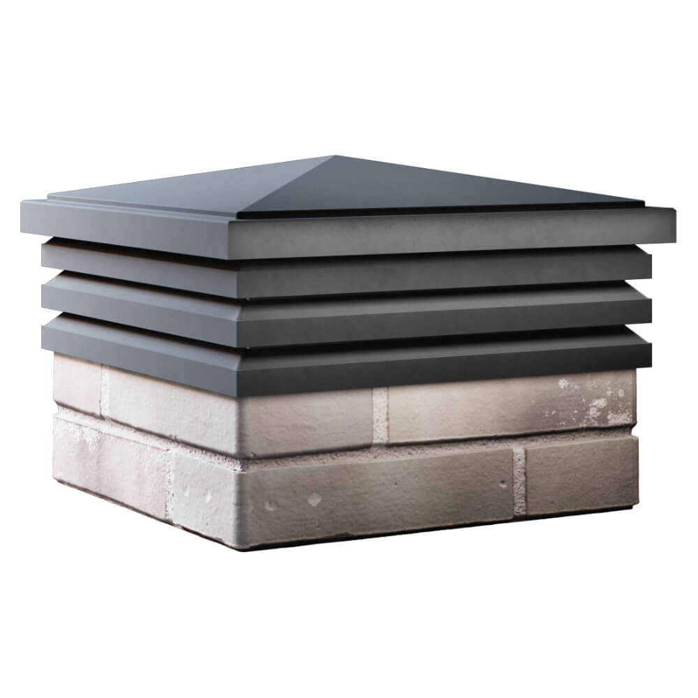 Колпак Zking Бона ХайТек Серый на столб 1.5х1.5 кирпича (385х385мм) в Киржаче фото