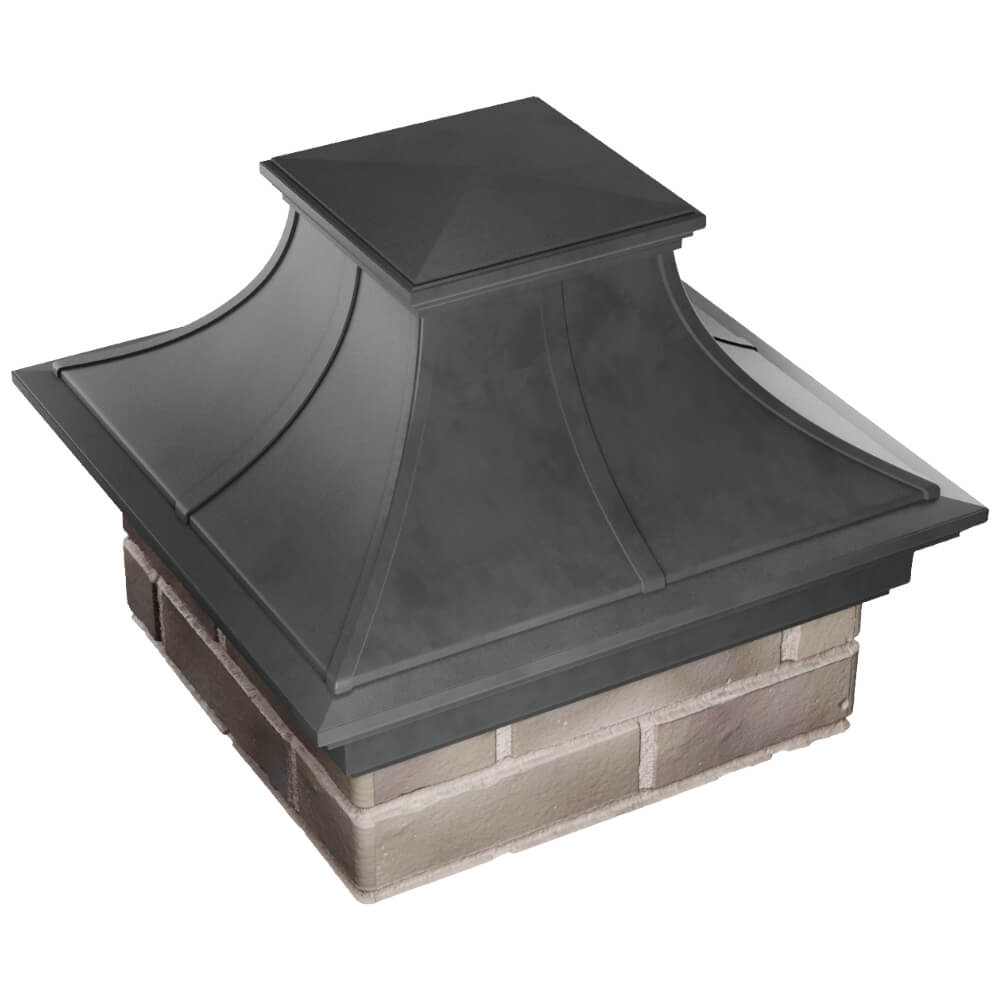 Колпак Zking Монблан Премиум Серый на столб 1.5х1.5 кирпича (385х385мм) в Киржаче фото