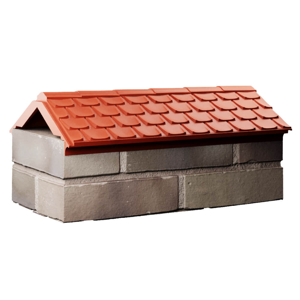 Парапет Zking Эльбрус Красный с посадкой на 1 кирпич (255мм) Киржач фото