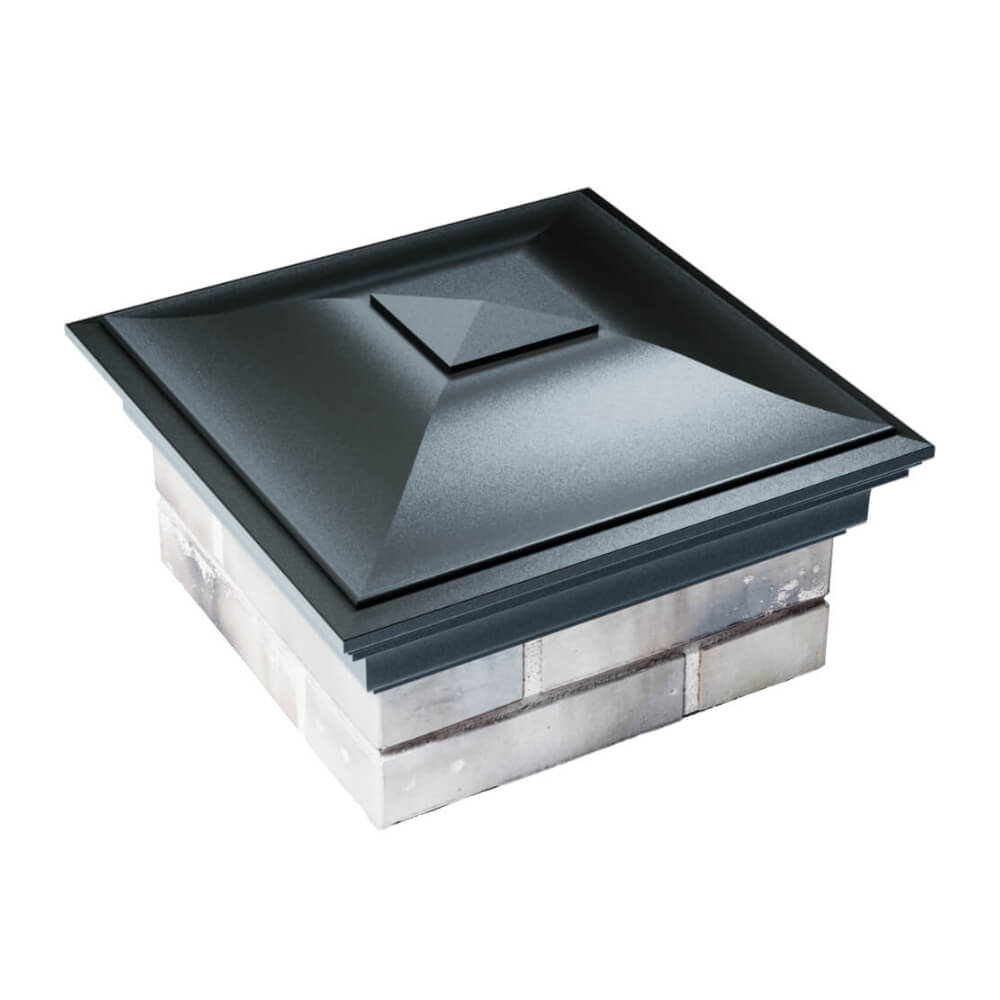 Колпак Zking Монблан Черный на столб 1.5х1.5 еврокирпича 0.7НФ (355х355мм) в Киржаче фото