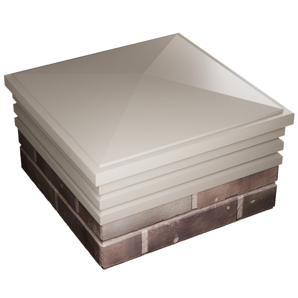 Колпак Zking Бона ХайТек Бежевый на столб 2х2 кирпича (513х513мм) в Киржаче фото