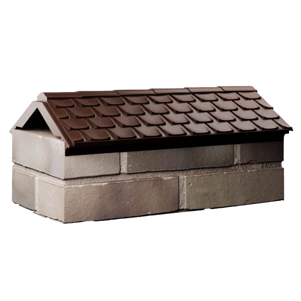 Парапет Zking Эльбрус Коричневый с посадкой на 1 кирпич (255мм) Киржач фото